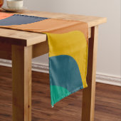 レトロモダン旋回背景 ショートテーブルランナー (インサイチュ)