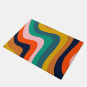 レトロモダン旋回背景 ドアマット (アングル)