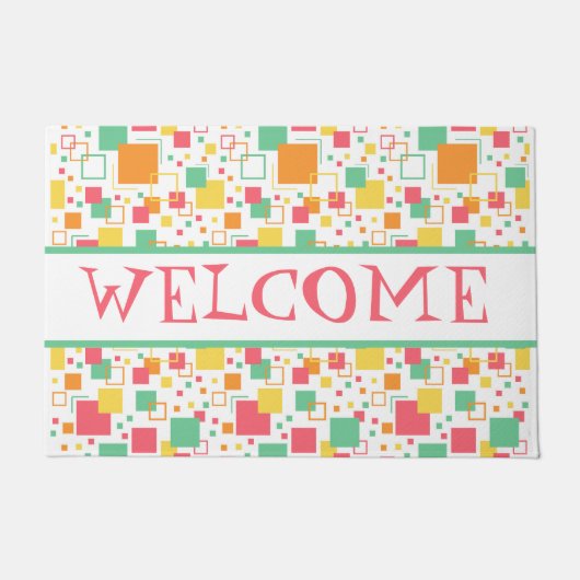 レトロモダン柑橘類 ドアマット (正面)