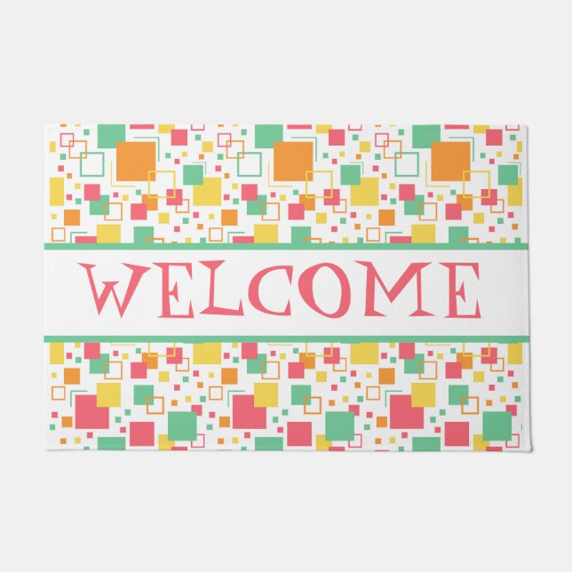 レトロモダン柑橘類 ドアマット (正面)