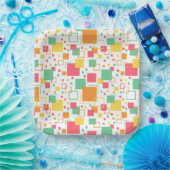 レトロモダン柑橘類 ペーパープレート (パーティー)