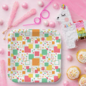 レトロモダン柑橘類 ペーパープレート (パーティー)