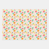 レトロモダン柑橘類 ラッピングペーパーシート (正面)
