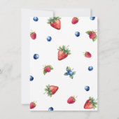 レトロモダン水彩ベリースイートベビーシャワー 招待状 (裏面)