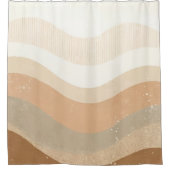 レトロモダン波自然中性デザイン シャワーカーテン (正面)