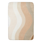 レトロモダン波自然中性デザイン バスマット (正面縦)