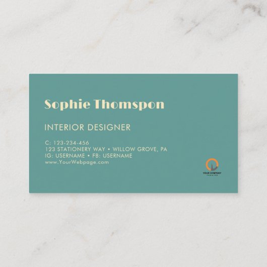 レトロモダン溝 名刺 (裏面)