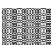 レトロモダン白黒ダイヤモンド形状パターン テーブルクロス (正面(横))