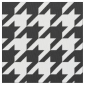 レトロモダン白黒ハウンド歯織 ファブリック (クローズアップ)