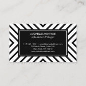 レトロモダン白黒パターンモノグラムII 名刺 (裏面)