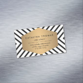 レトロモダン白黒パターン磁気 マグネット名刺 (インサイチュ)