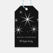 レトロモダン白黒メリークリスマス ギフトタグ (正面)