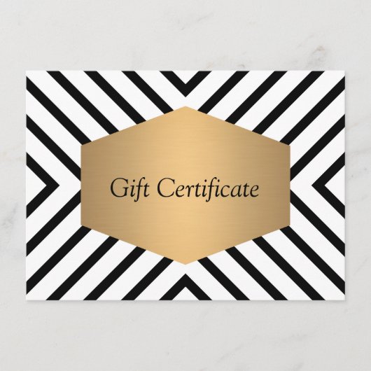 レトロモダン白黒型贈与証 (正面)