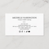 レトロモダン瞑想的な恵みヨガライフコーチ 名刺 (裏面)