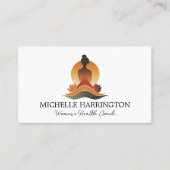 レトロモダン瞑想的な恵みヨガライフコーチ 名刺 (正面)