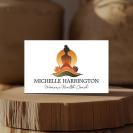 レトロモダン瞑想的な恵みヨガライフコーチ 名刺