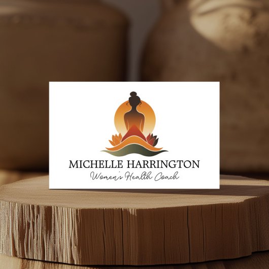 レトロモダン瞑想的な恵みヨガライフコーチ 名刺