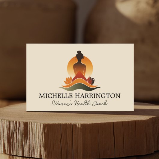 レトロモダン瞑想的な猶予ライフコーチ,ホリスティック 名刺