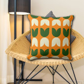 レトロモダン秋ビーブチューリップパターン クッション