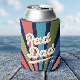 レトロモダン素晴らしいパパおもしろいヴィンテージレインボー 缶クーラー