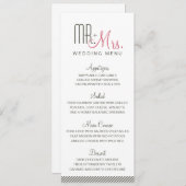 レトロモダン結婚のメニュー メニュー (正面/裏面)