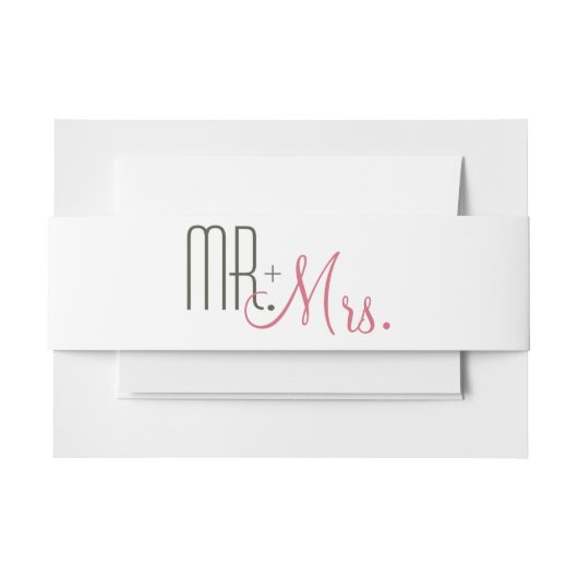 レトロモダン結婚の 招待状ベリーバンド (正面例)