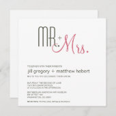 レトロモダン結婚の 招待状 (正面/裏面)