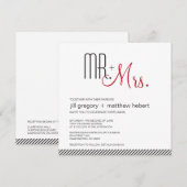 レトロモダン結婚の 招待状 (正面/裏面)