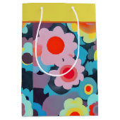 レトロモダン花中抱き枕 ミディアムペーパーバッグ (正面)