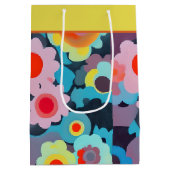 レトロモダン花中抱き枕 ミディアムペーパーバッグ (裏面)