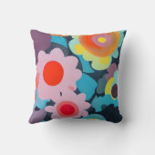 レトロモダン花 クッション (裏面)