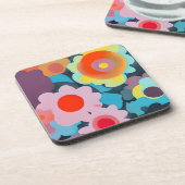 レトロモダン花 コースター (左側)