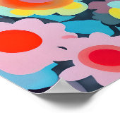 レトロモダン花 ポスター (角)