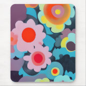 レトロモダン花 マウスパッド (正面)