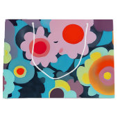 レトロモダン花 ラージペーパーバッグ (正面)