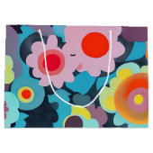 レトロモダン花 ラージペーパーバッグ (裏面)