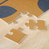 レトロモダン花：北欧の幾何学的。 ジグソーパズル (側面)