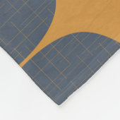 レトロモダン花：北欧の幾何学的。 フリースブランケット (角)