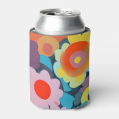 レトロモダン花 缶クーラー (缶正面)