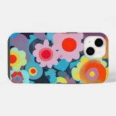 レトロモダン花 iPhoneケース (裏面横)