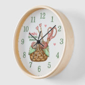 レトロモダン裁縫ルーカスタムムウッドウォール 壁時計 (傾斜)