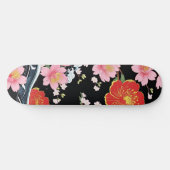 レトロモダン青海波桜花日本パーティー スケートボード (横)