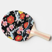 レトロモダン青海波桜花日本パーティー 卓球ラケット (横)
