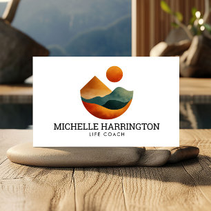 レトロモダン高架ピークスライフコーチホワイト 名刺