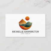 レトロモダン高架ピークスライフコーチホワイト 名刺 (正面)