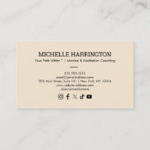 レトロモダン高架ピークスライフコーチ 名刺 (裏面)