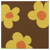 レトロモダン60年代70年代の花文柄 ファブリック (クローズアップ)