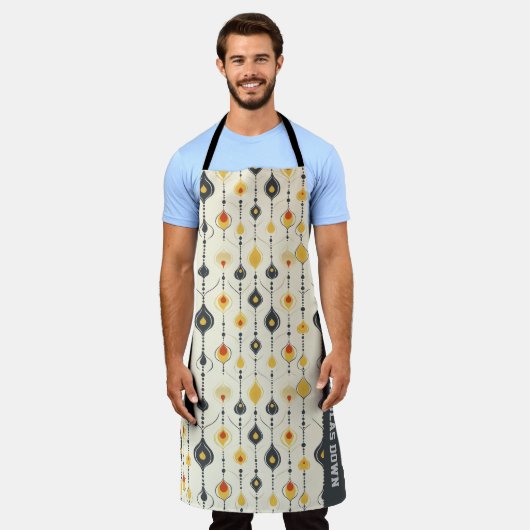 レトロモダン エプロン (着用した状態)