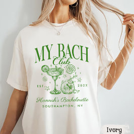レトロモダン グリーンとイエローのバチェラーウイークエンド Tシャツ