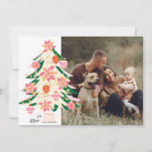 レトロモダン・スタイリッシュクリスマスツリー2写真 シーズンカード (正面)